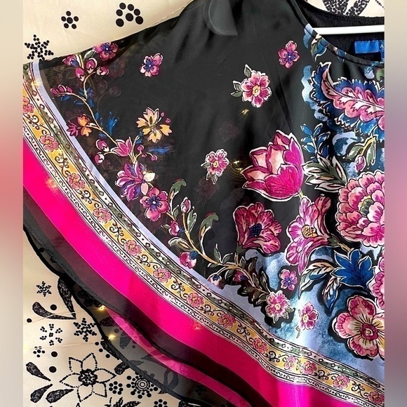 Apt 9 flowy floral blouse top comfy casual - Picture 3 of 7